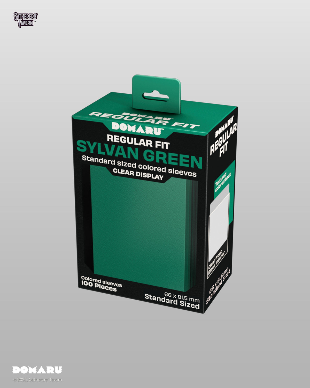 Gatherers' Tavern : Domaru Regular Fit Standard Sized Card Sleeve 100ct- Sylvan Green