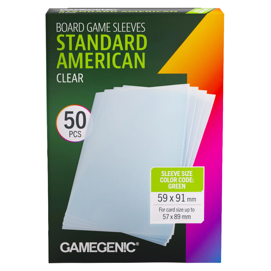 Deck Protector: Board Game Sleeves: Standard American: Clear (50)