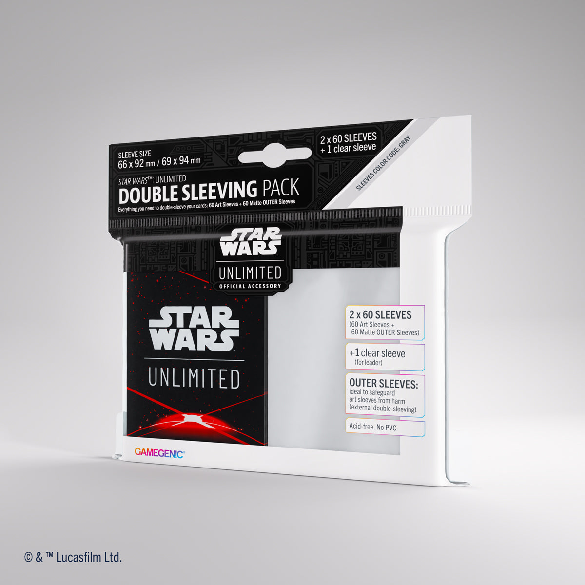 Gamegenic Star Wars: Unlimited Double Sleeving Pack - Space Red