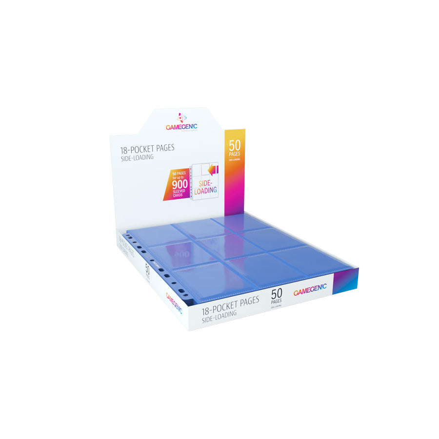 Gamegenic - Sideloading 18-Pocket Pages: 50 pg Blue