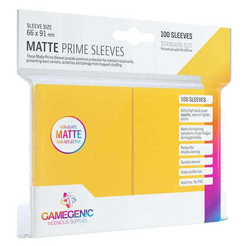Gamegenic - MATTE Prime Sleeves: Yellow