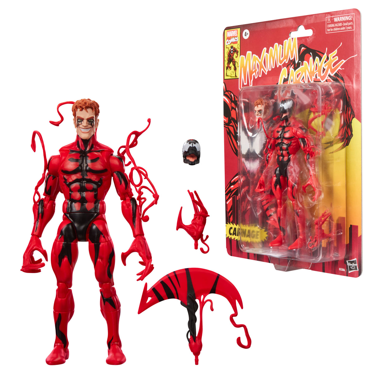 Marvel Legends Series Retro Cardback: Spider-Man Action Figure - Carnage Action Figure FOC October 7, 2026