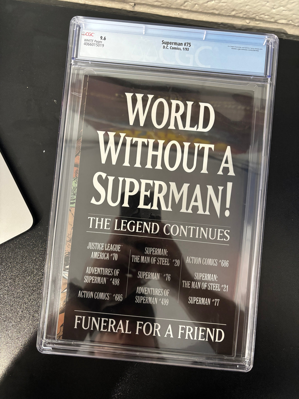 SUPERMAN #75 CGC 9.6 "DEATH OF SUPERMAN" 1ST PRINT (1993)