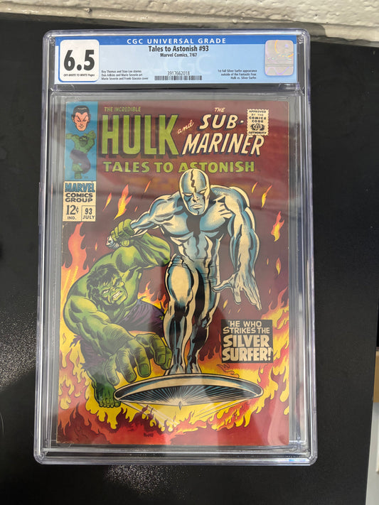 1967 KEY Tales to Astonish #93 CGC 6.5 1ST SILVER SURFER APPEARANCE OUTSIDE FF