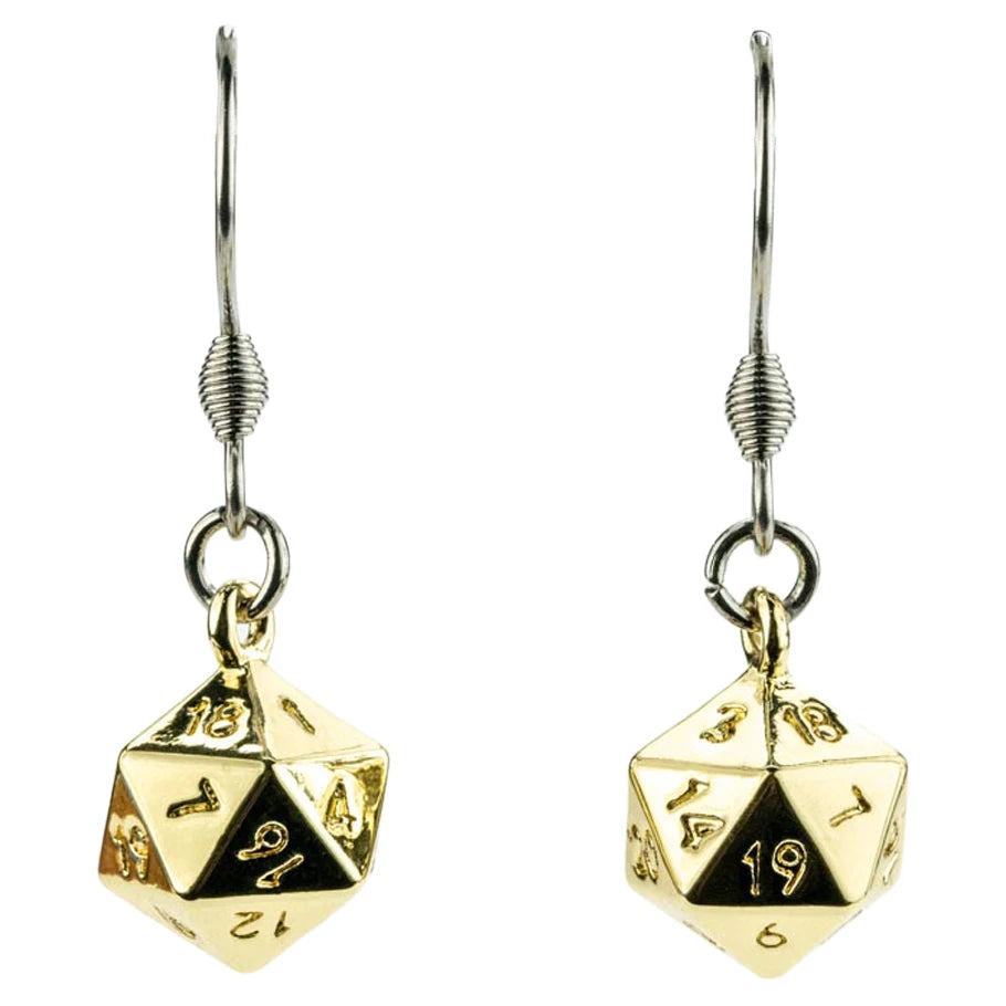 Lair Wear: D20 Dice Earrings: Gold Metal FOC October 15, 2026
