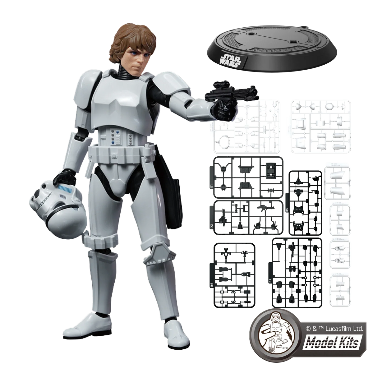 STAR WARS: A NEW HOPE™ CHAMPION CLASS 04 LUKE SKYWALKER™ STORMTROOPER™ DISGUISE VERSION MODEL KITS | Blokees