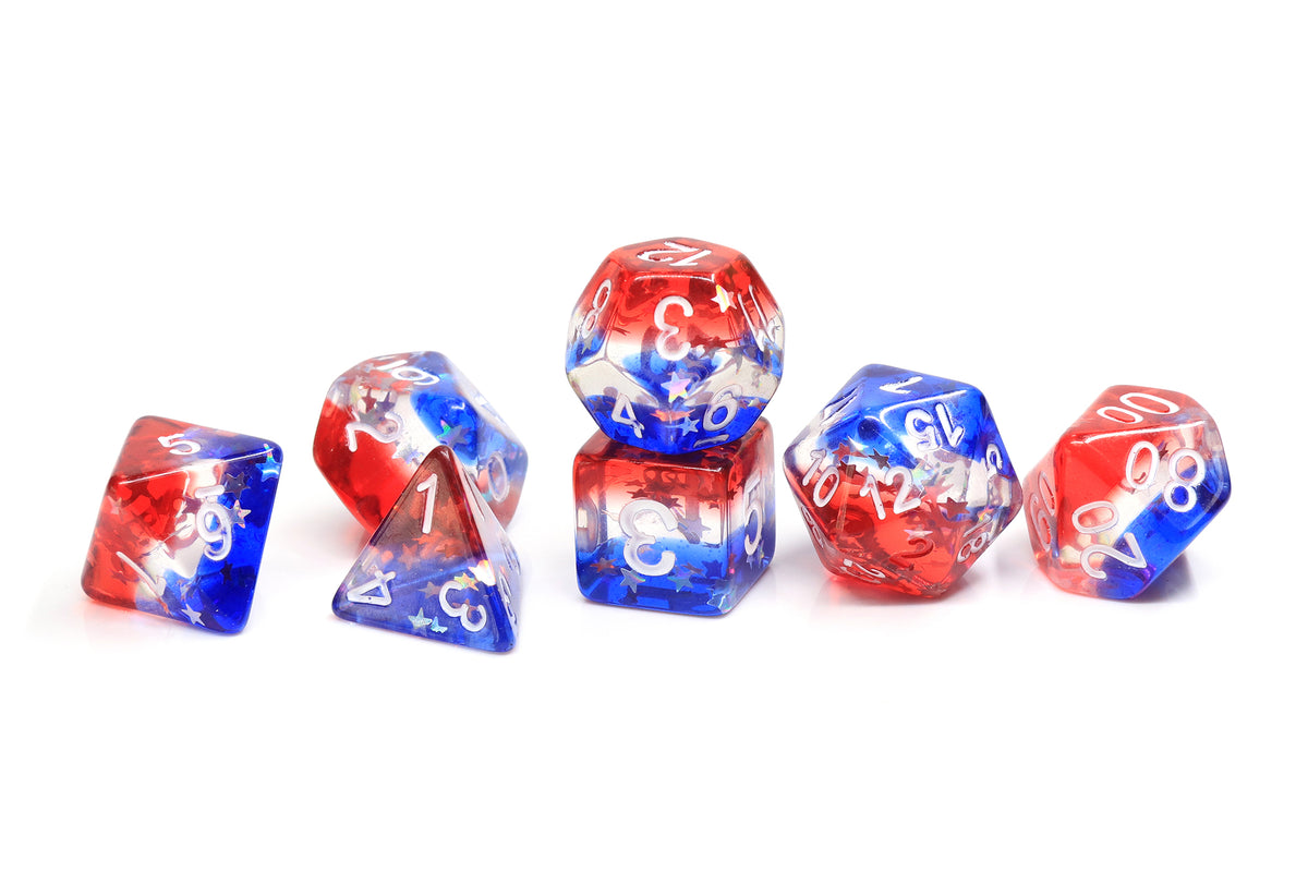 Sirius Dice Star Spangled Banner 7 Die Set