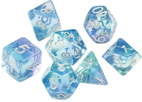 Sirius Dice: 7CT Frosted Glowworm Polyhedral Dice Set
