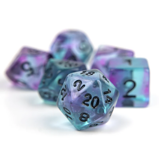 Sirius Dice Peacock Glowworm 7 Die Set