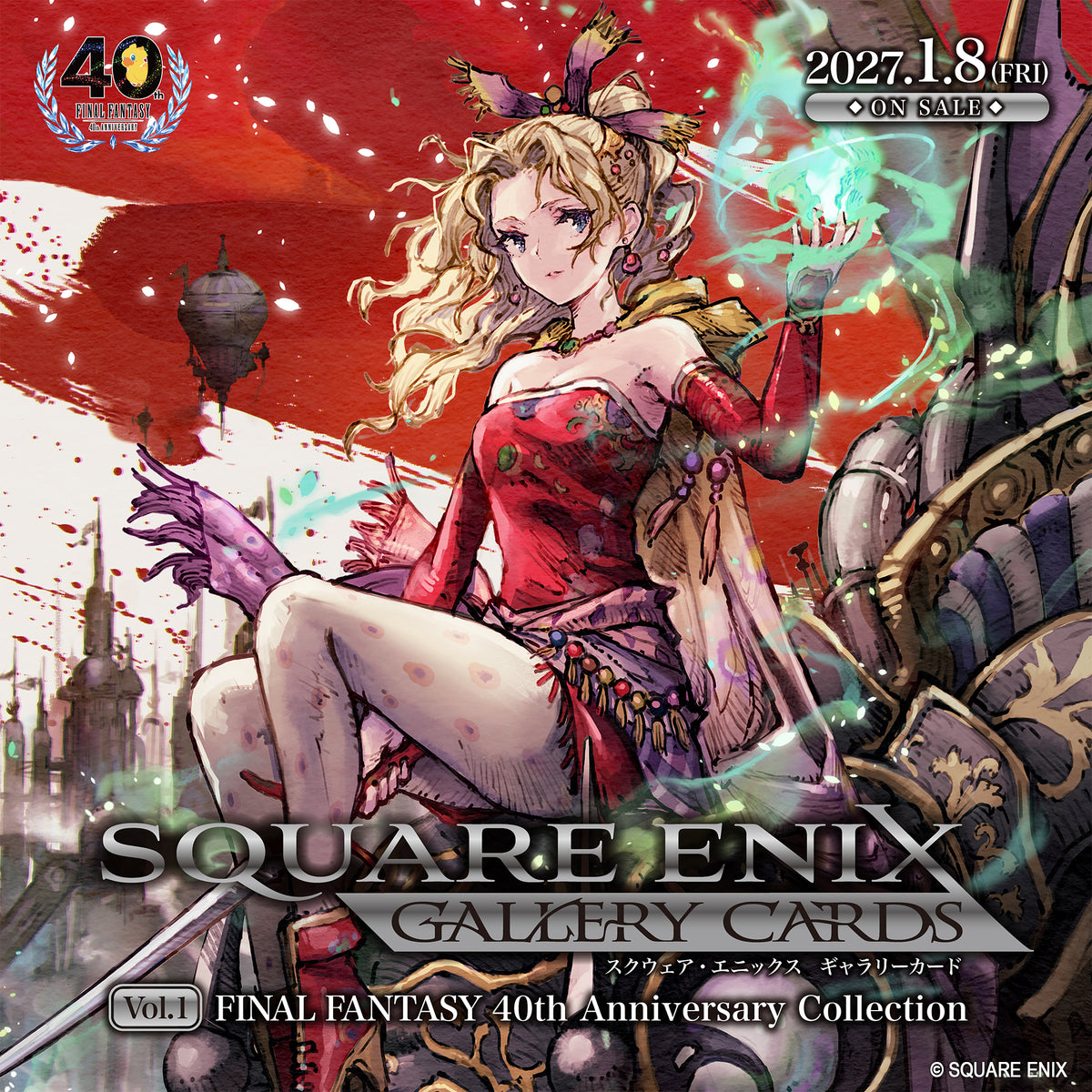 Square Enix Gallery Cards Vol. 01: Final Fantasy 40th Anniversary Collection Pack (Single) FOC September 29, 2026