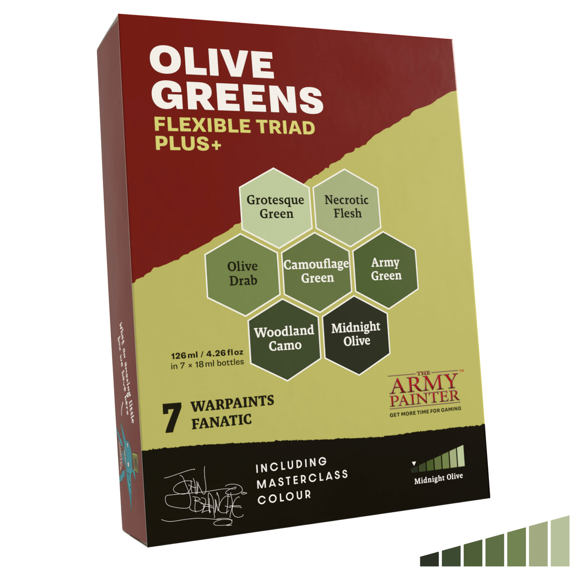 The Army Painter: Masterclass - John Blanche Flexible Triad PLUS+ - Olive Greens