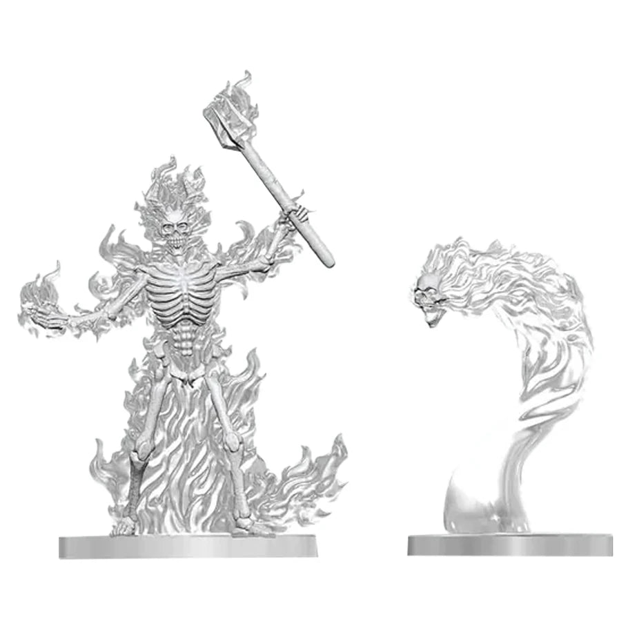D&D: Nolzur's Marvelous Miniatures: Flaming Skeleton & Flameskull
