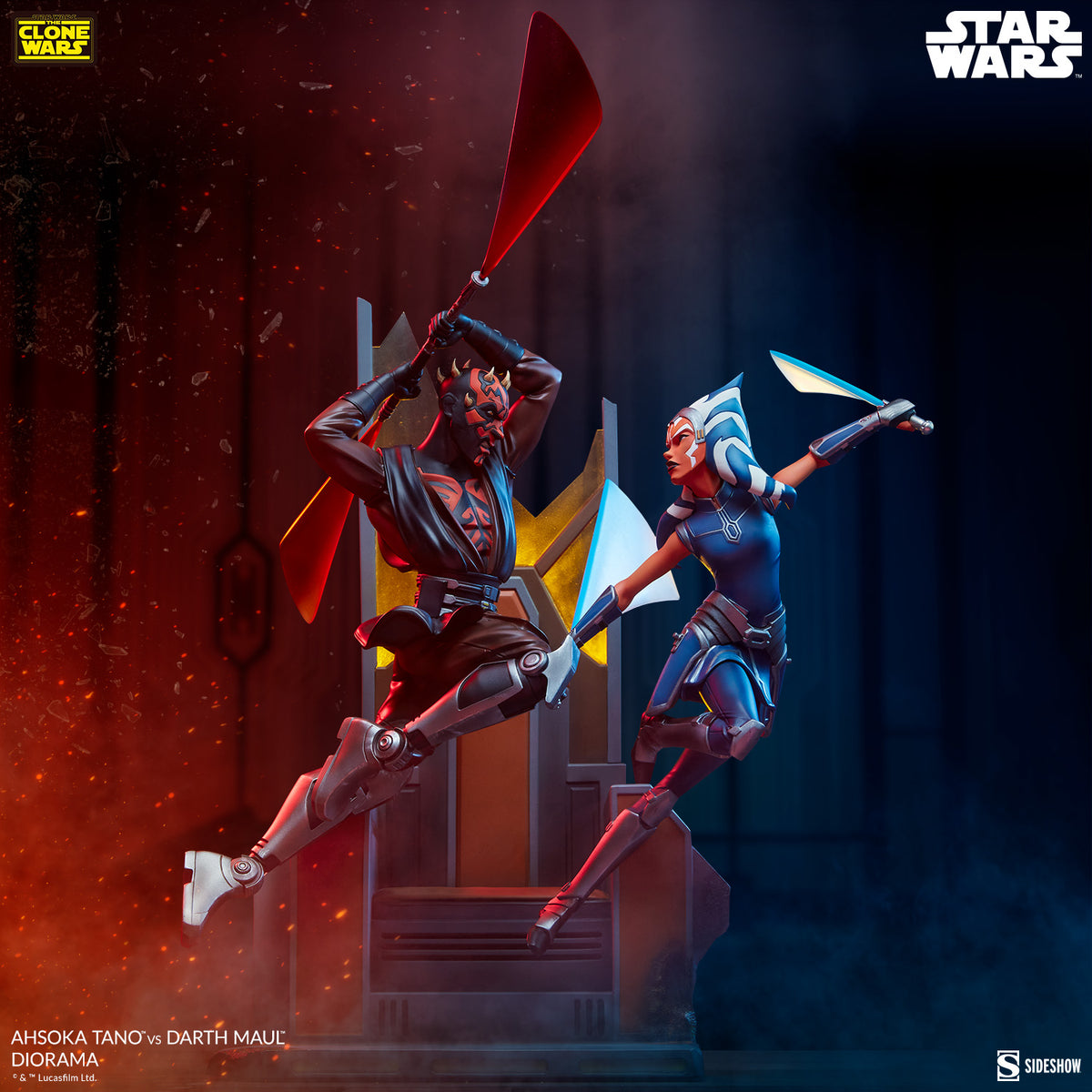 Ahsoka Tano vs Darth Maul Diorama
