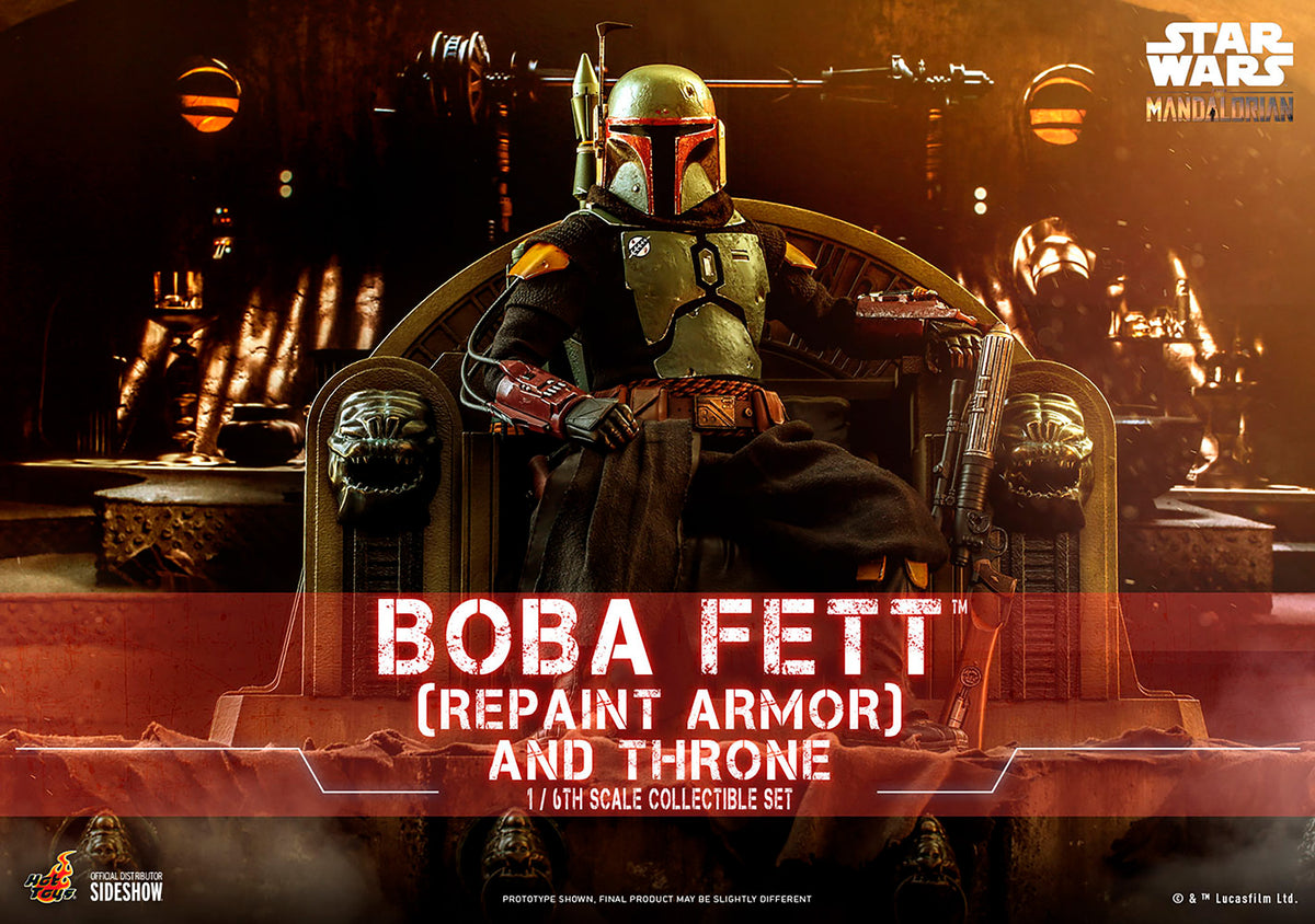 Star Wars Boba Fett Repaint Armor and Throne Sixth Scale Figure Set