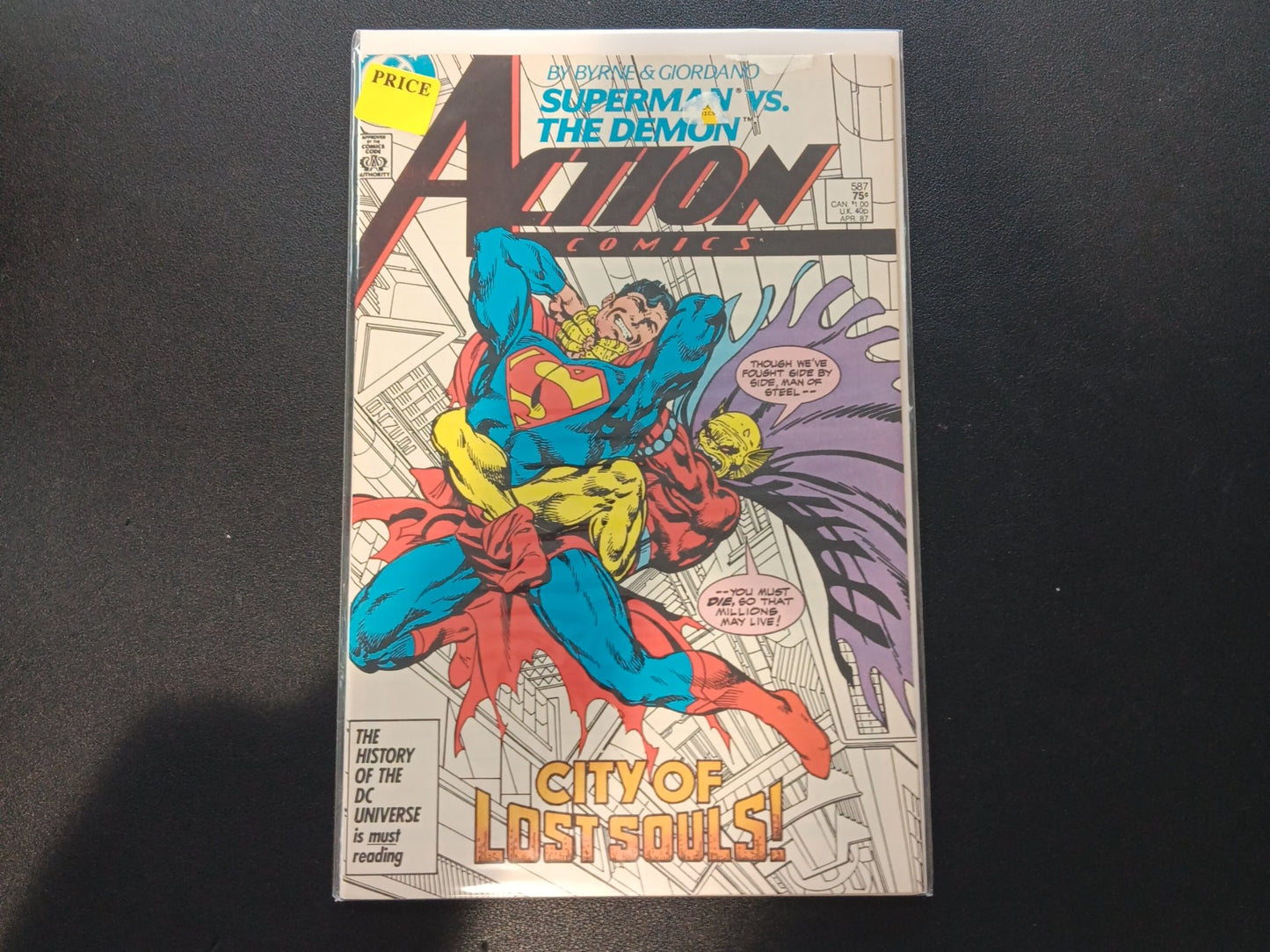 Action Comics #587 (1987) cover