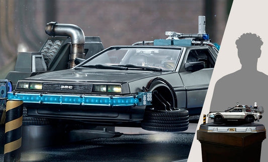 Back to the Future DeLorean Set Regular Version 1:10 Scale Statue