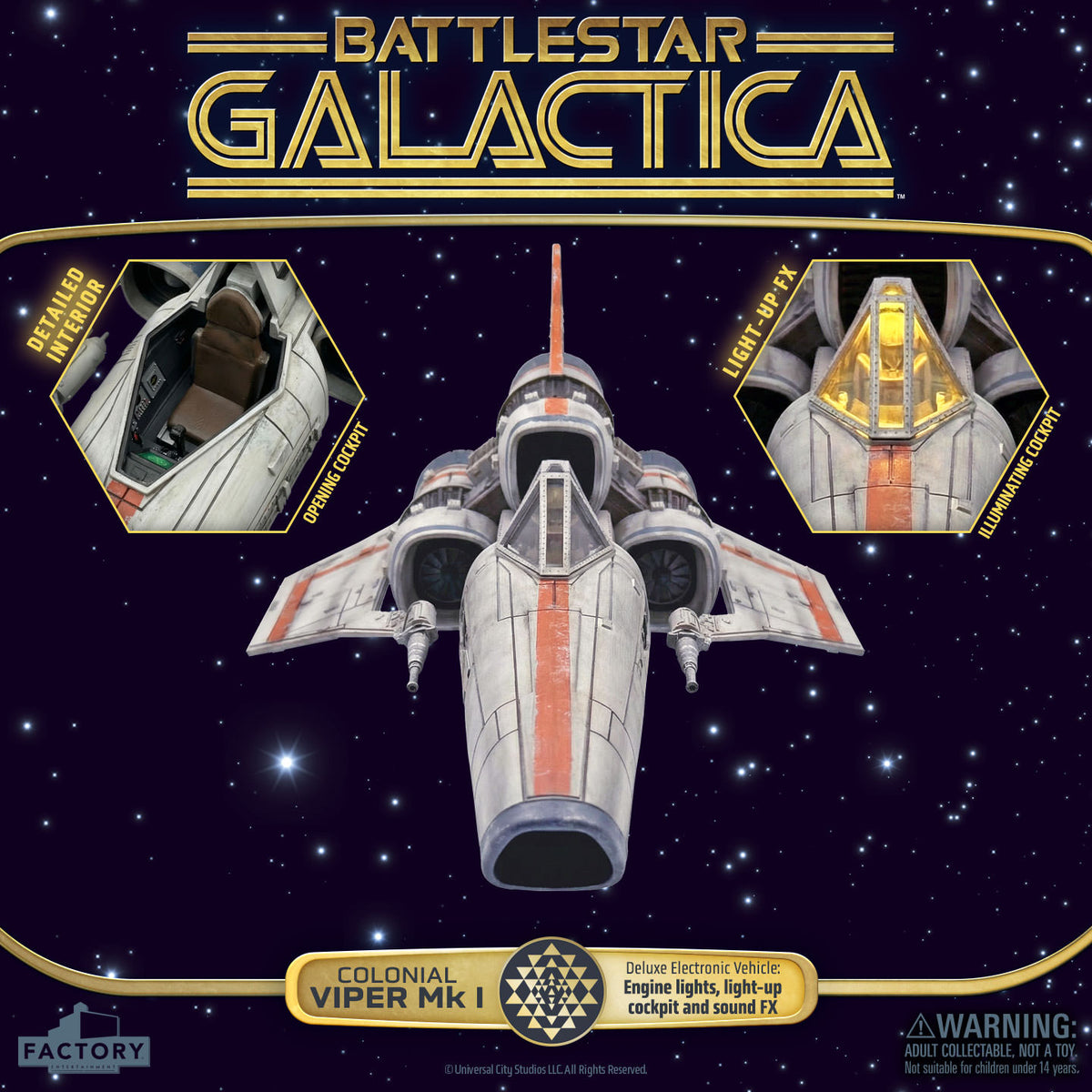 Battlestar Galactica - Colonial Viper MkI with Lieutenant Boomer - Action Figure