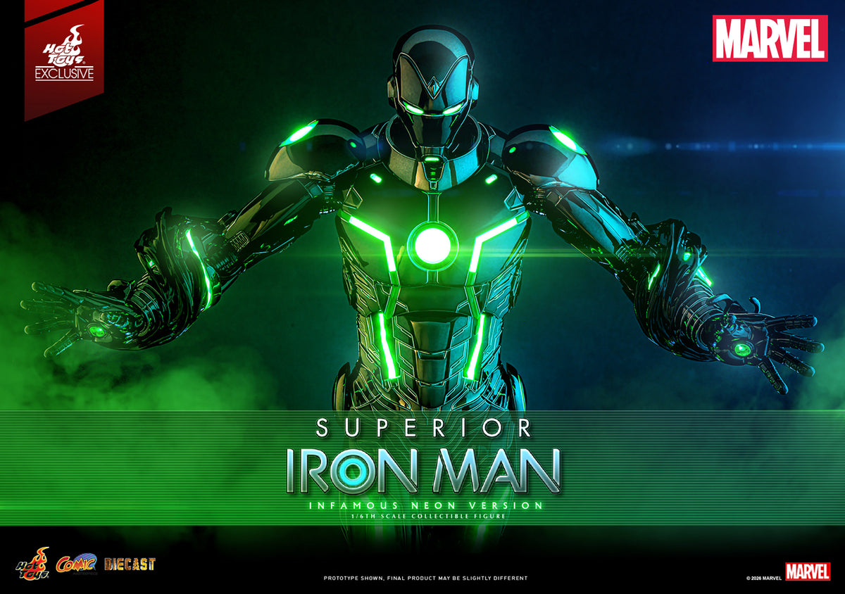 Marvel - Superior Iron Man (Infamous Neon Version) - Sixth Scale Figure