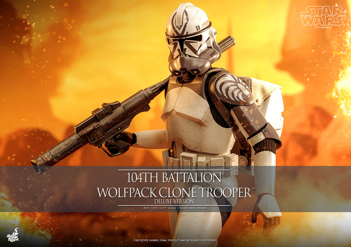 Star Wars 104th Battalion Wolfpack Clone Trooper Deluxe Version Sixth Scale Figure