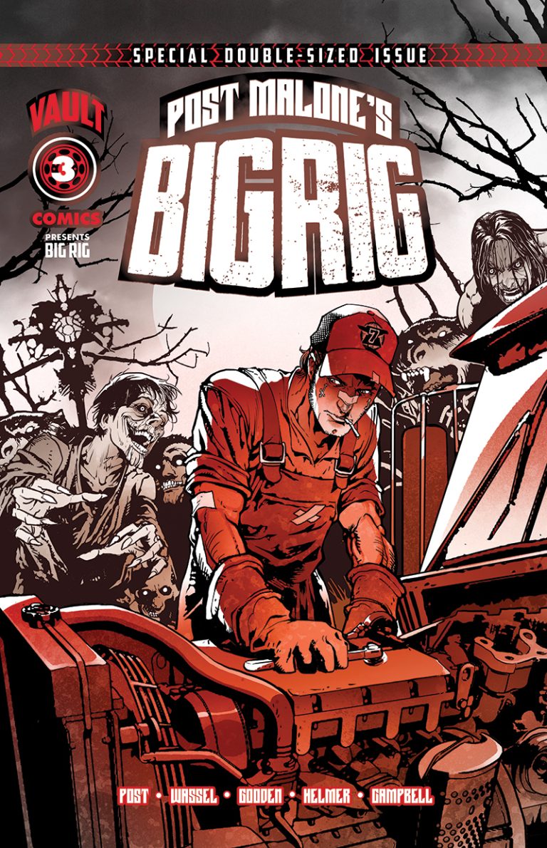 POST MALONE'S BIG RIG 3 (ALLOCATIONS MAY OCCUR  - BACKGROUND IS RED AND MAN IS B/W)