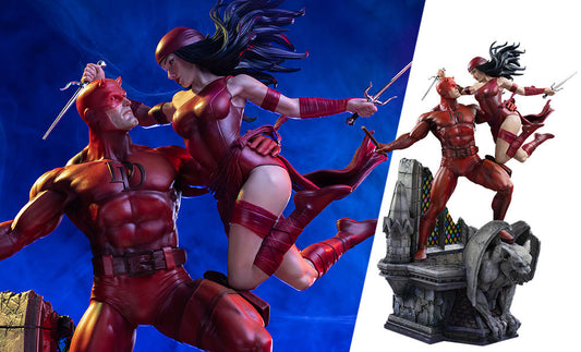 Marvel Daredevil and Elektra Statue Iron Studios