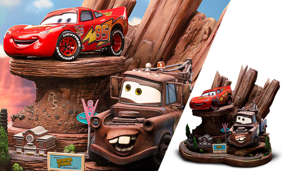 Disney Lightning McQueen and Tow Mater Deluxe 1:10 Scale Statue