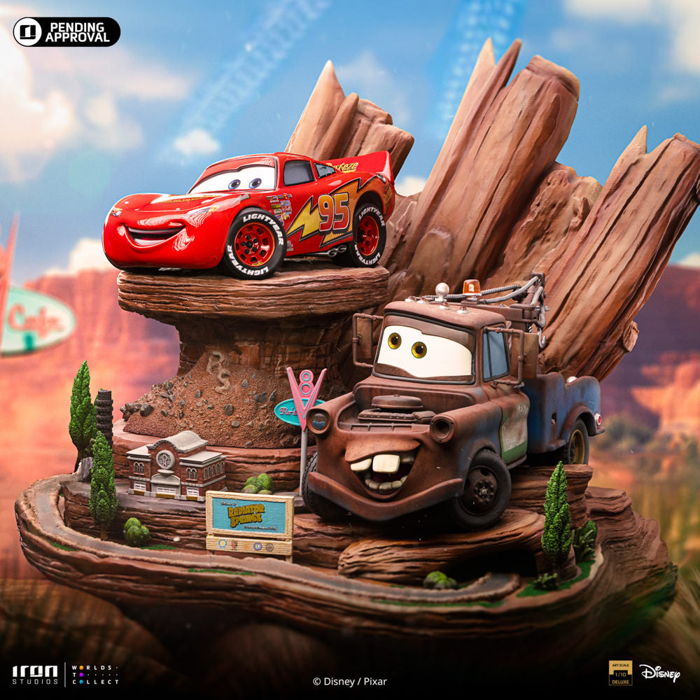 Disney Lightning McQueen and Tow Mater Deluxe 1:10 Scale Statue
