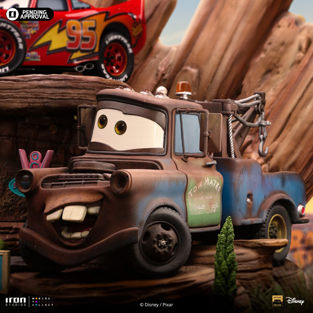 Disney Lightning McQueen and Tow Mater Deluxe 1:10 Scale Statue