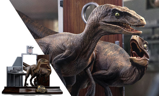 Jurassic Park Raptors at the Kitchen's Door 1:10 Scale Statue Iron Studios