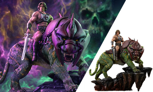 Masters of the Universe He-Man and Battle Cat Deluxe 1:10 Scale Statue Iron Studios