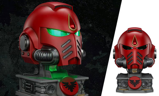 Warhammer 40K Blood Angels MkX Helmet and Display Stand Prop Replica JOYTOY