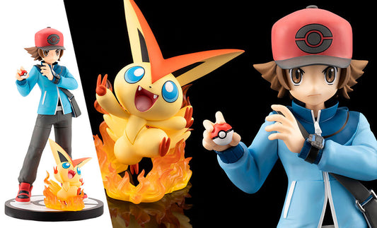 Pokemon Hilbert with Victini Collectible Figure Kotobukiya