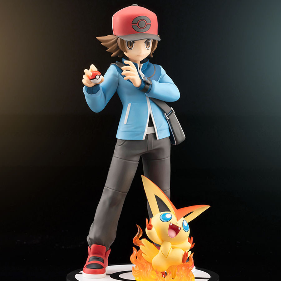 Pokemon Hilbert with Victini Collectible Figure Kotobukiya