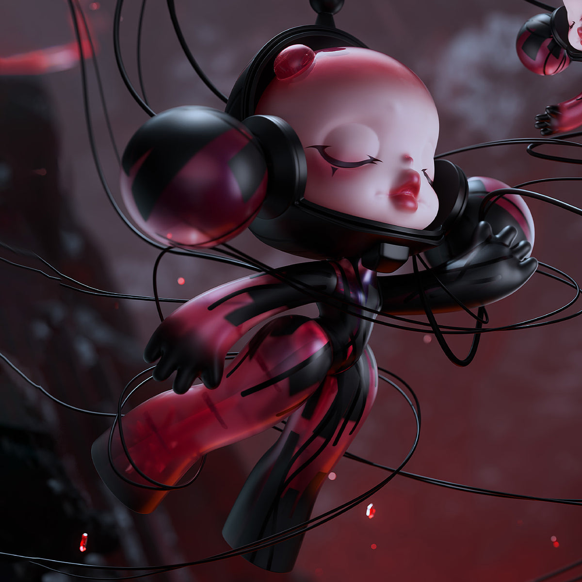 MEGA SKULLPANDA 400% Red Crystal