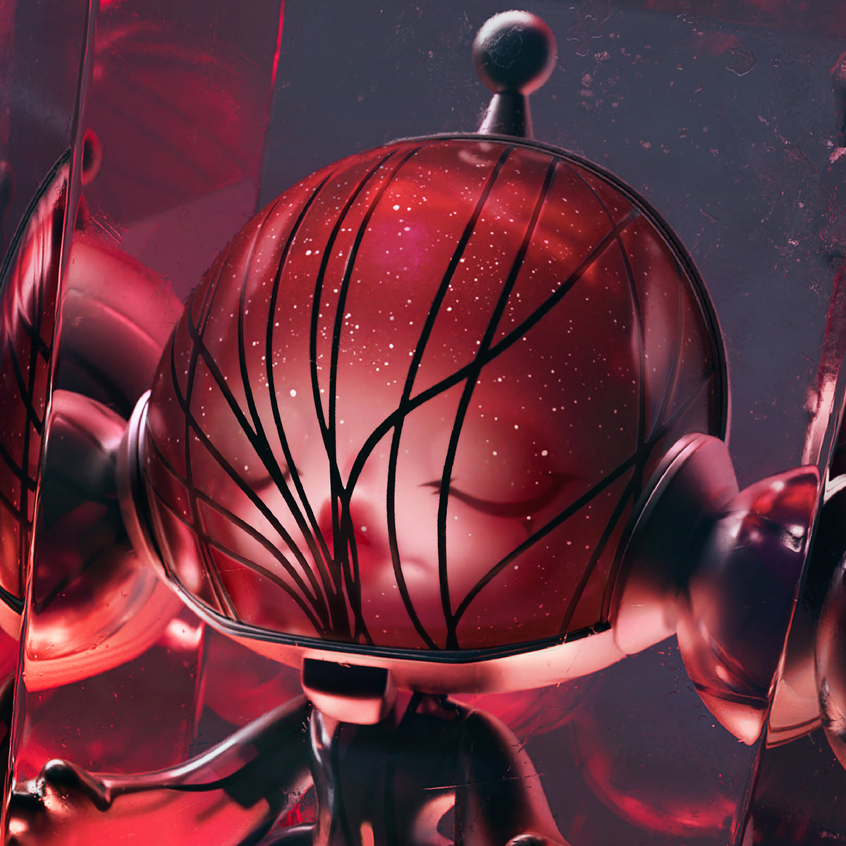 MEGA SKULLPANDA 400% Red Crystal