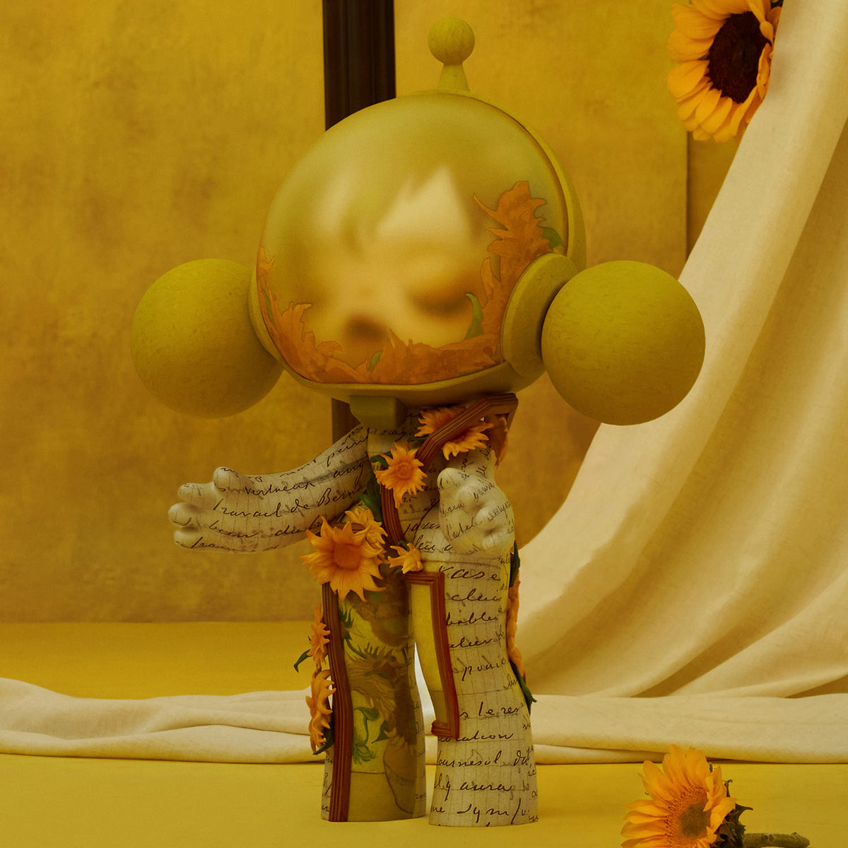 MEGA SKULLPANDA 400% Van Gogh Museum Sunflowers