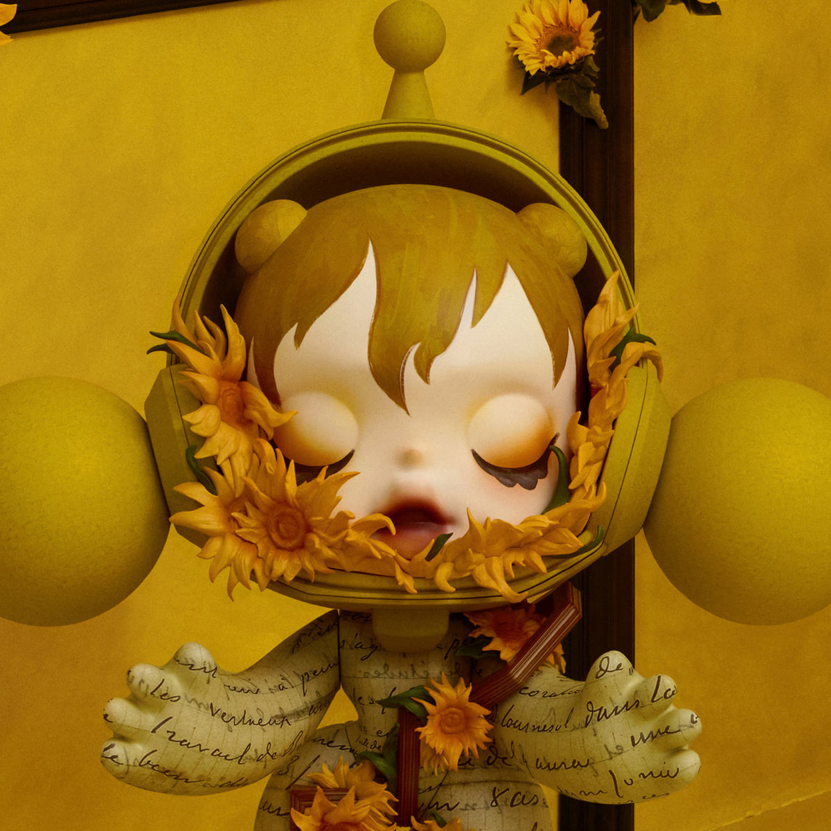MEGA SKULLPANDA 400% Van Gogh Museum Sunflowers