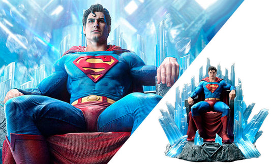 DC Comics Superman Fortress of Solitude on Throne Ultimate Version Quarter Scale Statue