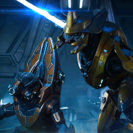 HALO - Elite Zealot and Grunt Minor: Covenant Assault (Bonus Version) - Quarter Scale Statue