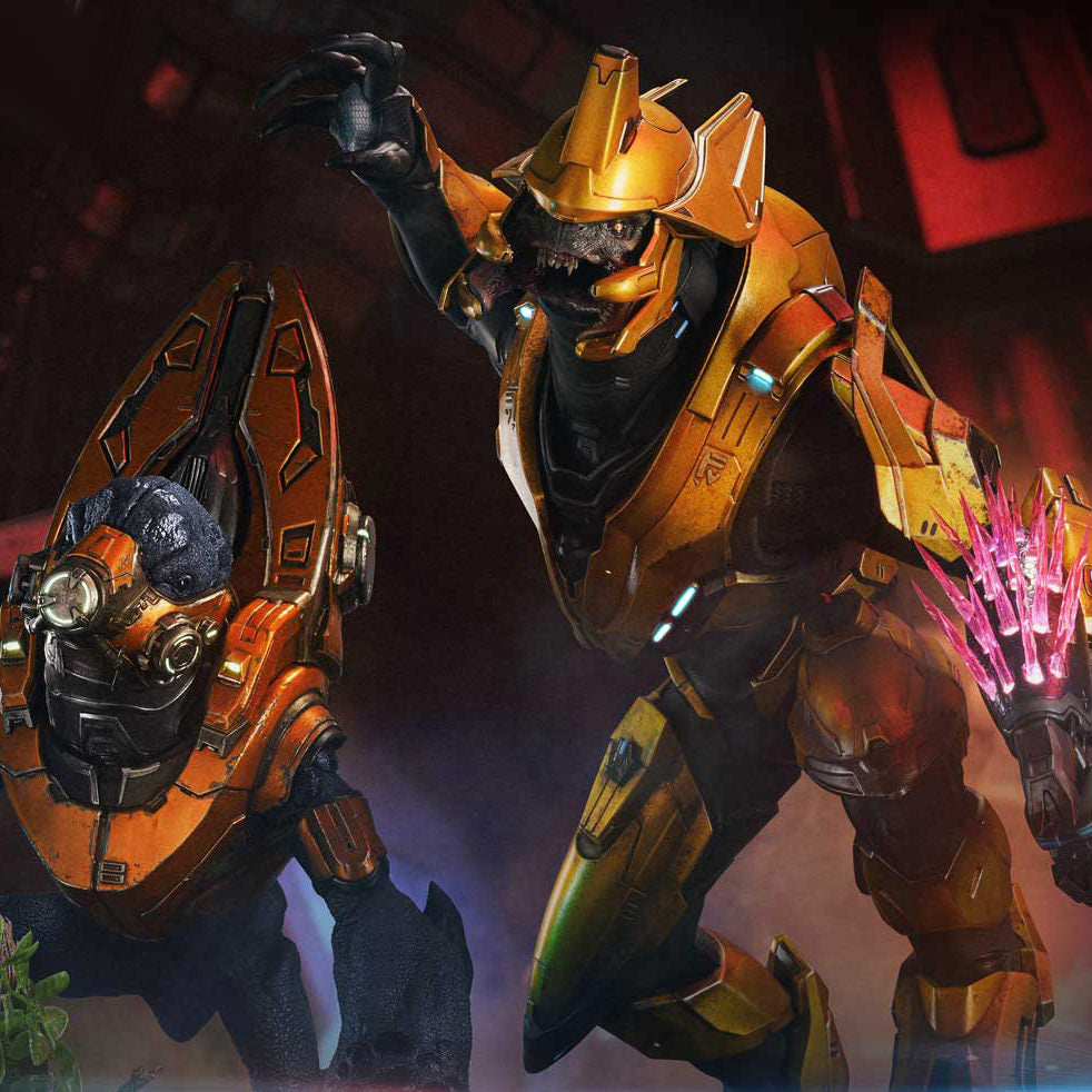 HALO - Elite Zealot and Grunt Minor: Covenant Assault (Bonus Version) - Quarter Scale Statue