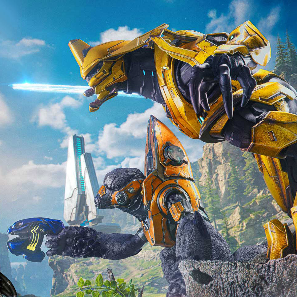 HALO - Elite Zealot and Grunt Minor: Covenant Assault - Quarter Scale Statue