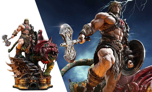 Masters of the Universe He-Man and Battle Cat Ultimate Bonus Version Quarter Scale Statue