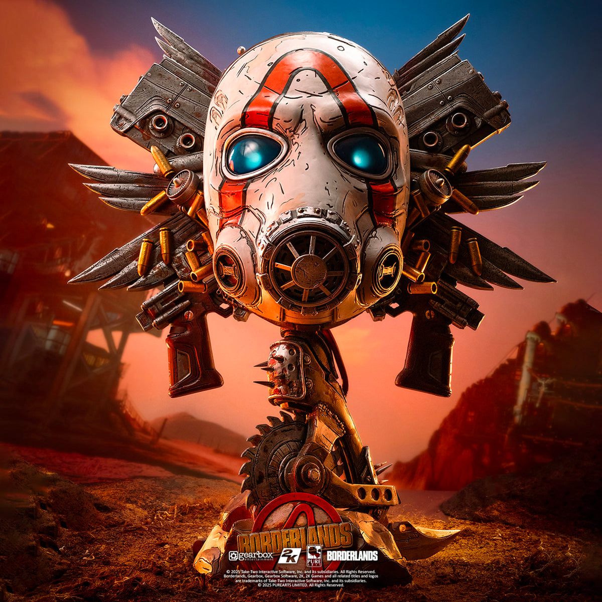 Borderlands Psycho Bandit Art Mask Statue