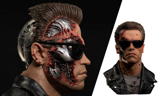 Terminator T-800 Model 101 Battle Damaged Art Mask Life-Size Bust