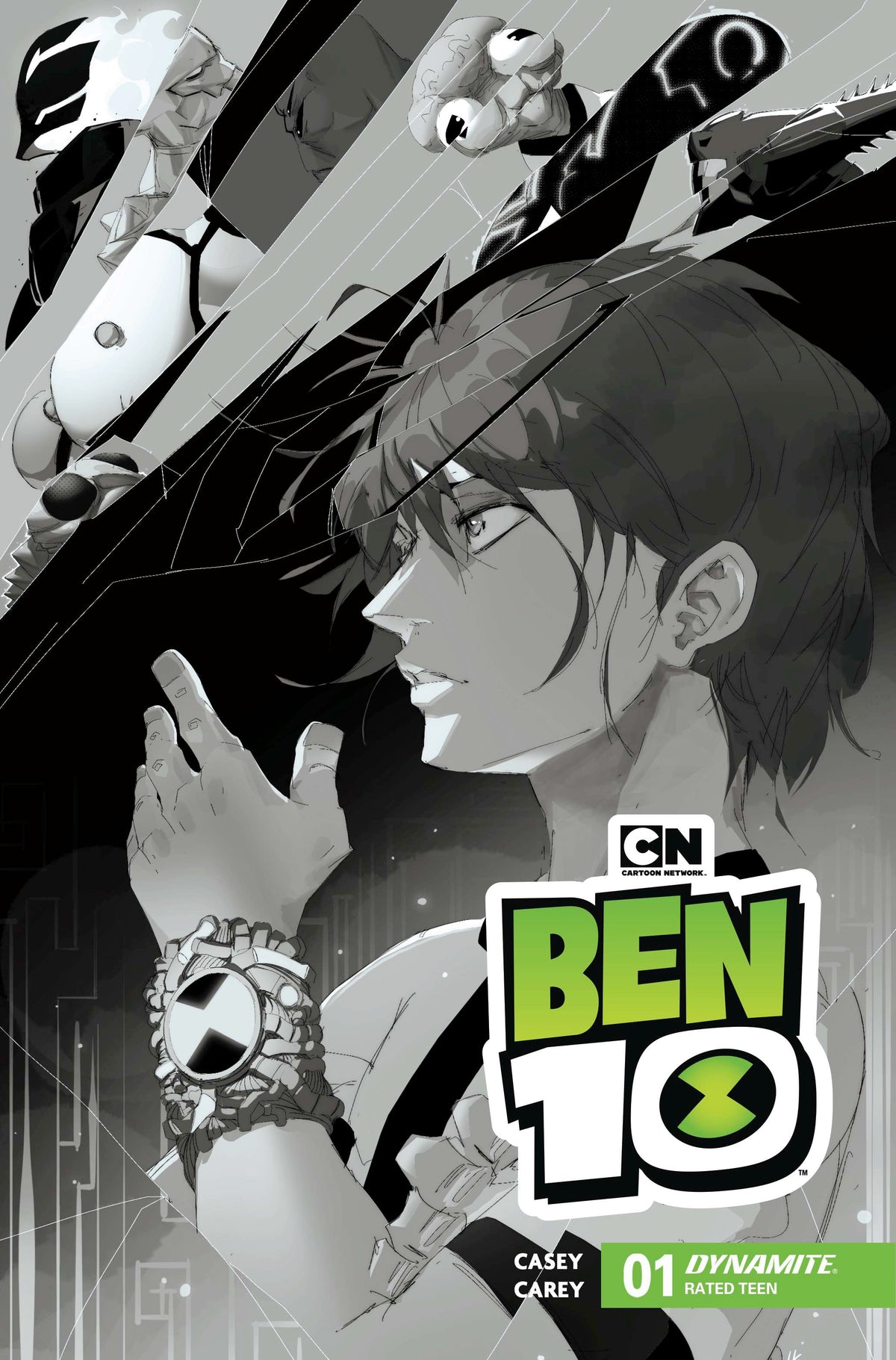 BEN 10 #1 CVR ZM LUCAS LEE GARZA B&W TRADE DRESS DYNAMITE COM EXCLUSIVE VAR FOC October 26, 2026
