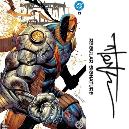 Absolute Batman #21 Deathstroke TRADE VARIANT Signed By Tyler Kirkham W/COA