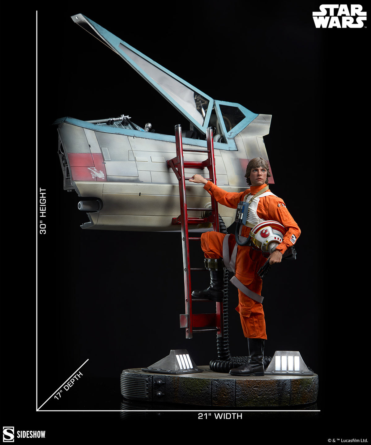 Luke Skywalker & X-Wing Premium Format Figure gallery view