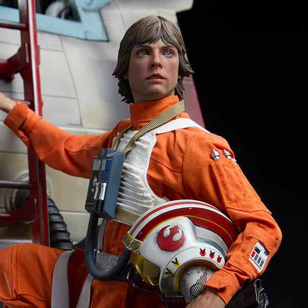 Luke Skywalker & X-Wing Red Five Standing By Premium Format Figure