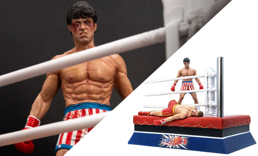 Rocky Over Drago Through the Ropes 1:10 Scale Statue Sly Stallone Shop