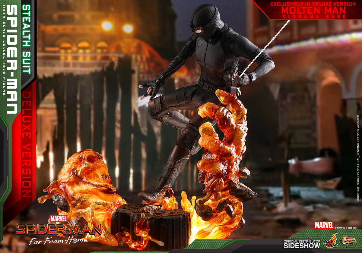 Marvel Spider-Man Stealth Suit Deluxe Version Sixth Scale Figure